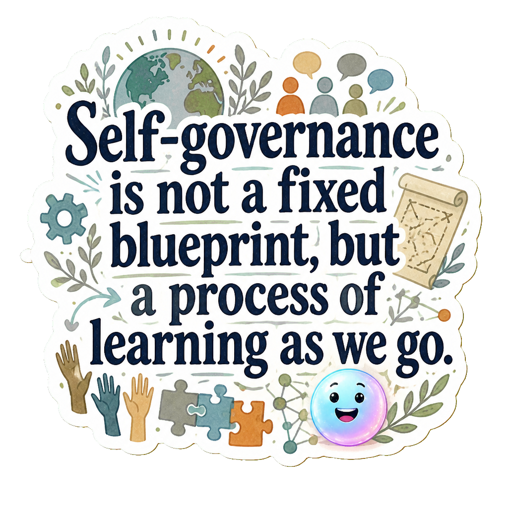 Self-governance is not a fixed blueprint, but a process of learning as we go.