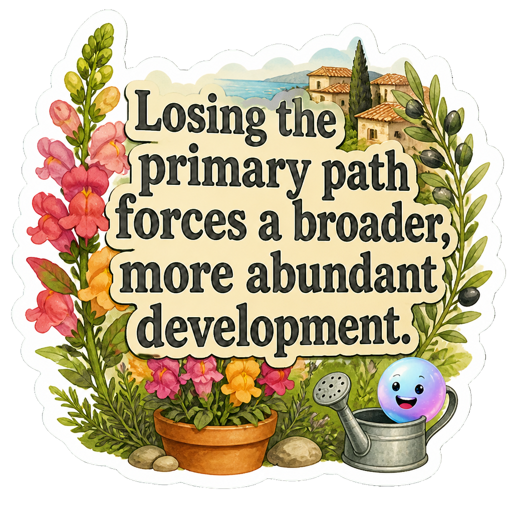 Losing the primary path forces a broader, more abundant development.