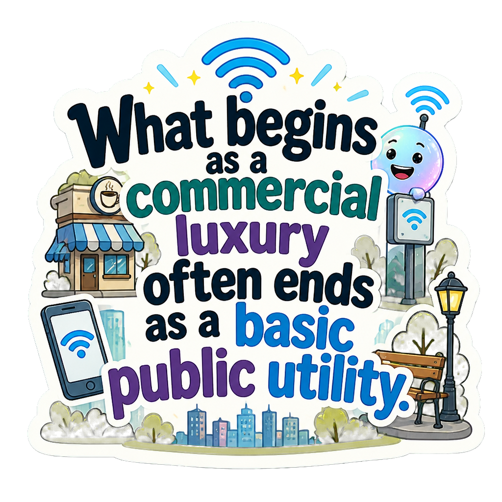 What begins as a commercial luxury often ends as a basic public utility.
