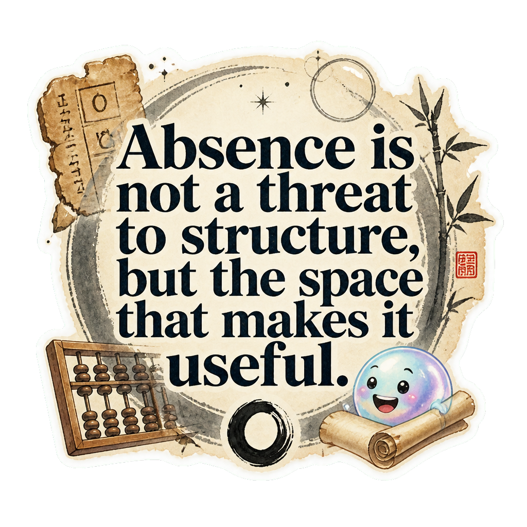 Absence is not a threat to structure, but the space that makes it useful.