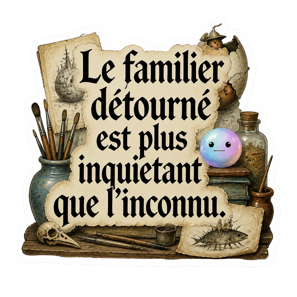Le familier détourné est plus inquiétant que l'inconnu.