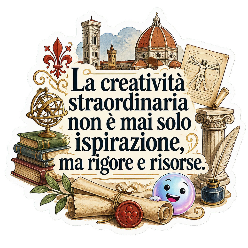 La creatività straordinaria non è mai solo ispirazione, ma rigore e risorse.