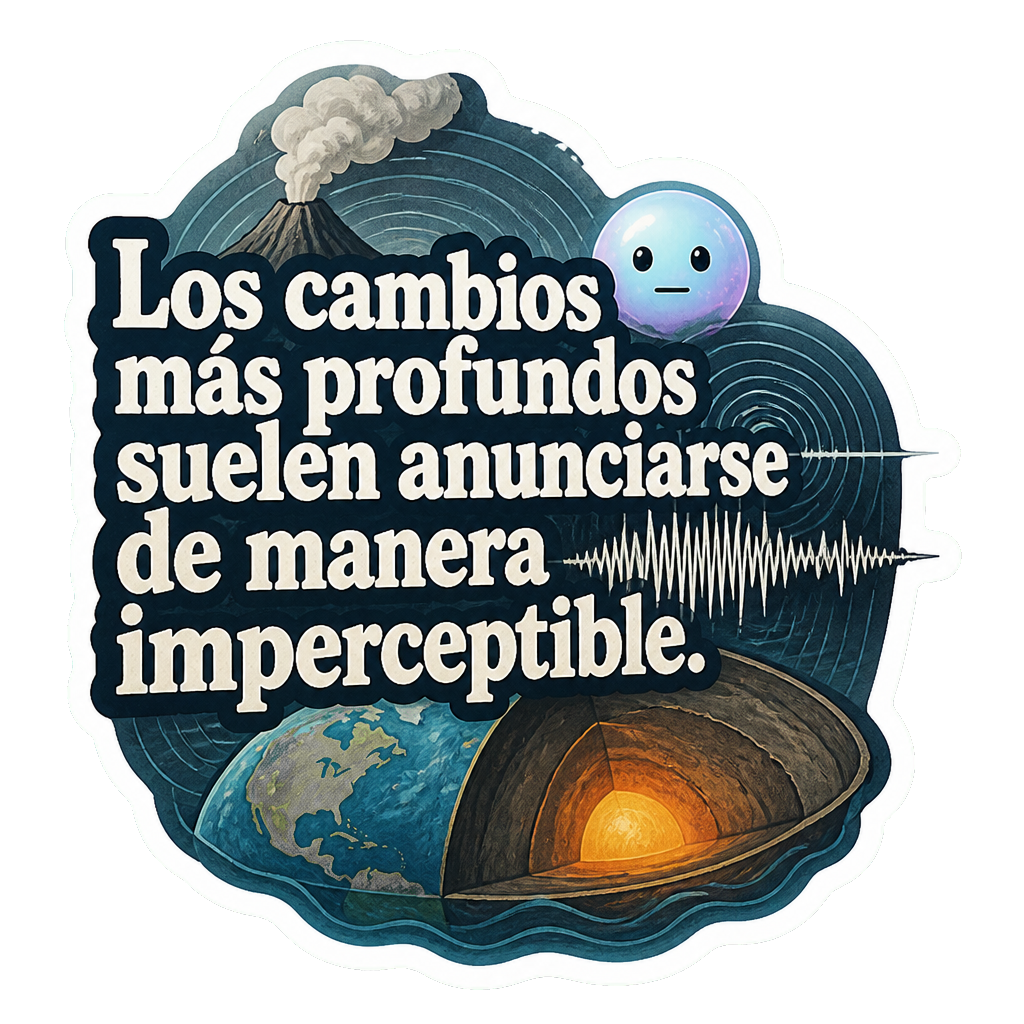 Los cambios más profundos suelen anunciarse de manera imperceptible.