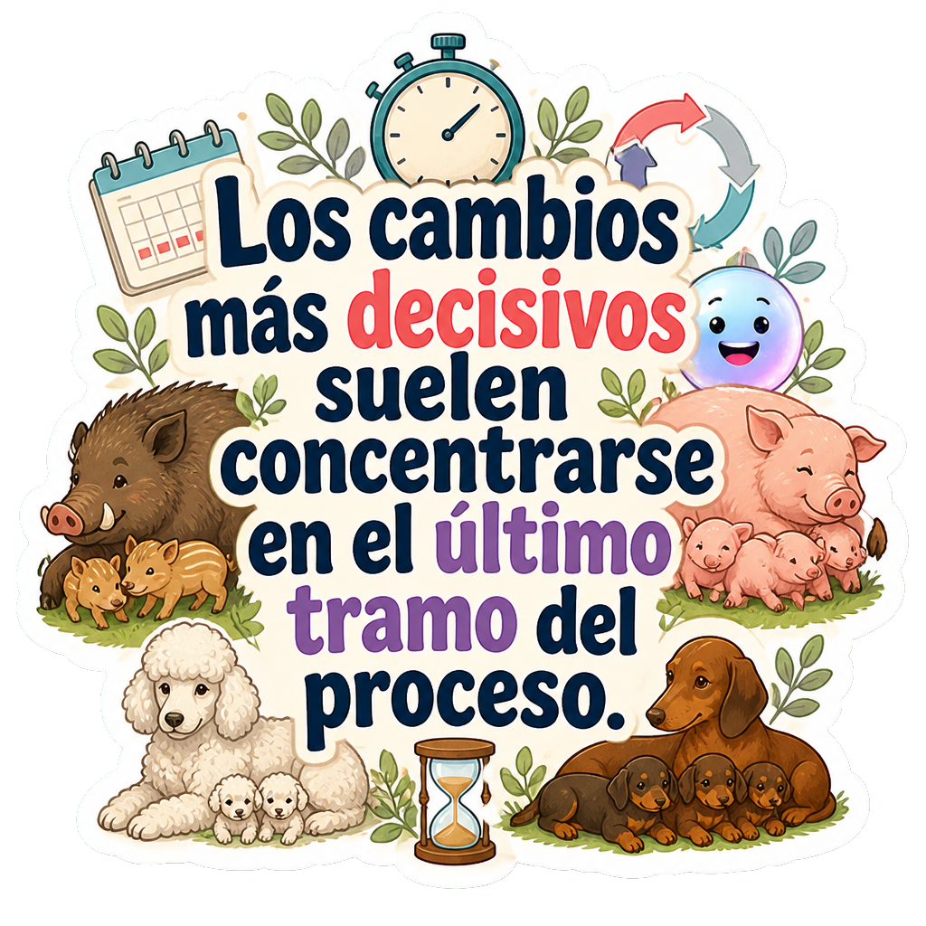 Los cambios más decisivos suelen concentrarse en el último tramo del proceso.