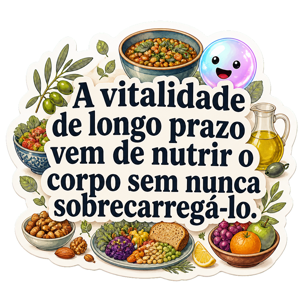 A vitalidade de longo prazo vem de nutrir o corpo sem nunca sobrecarregá-lo.