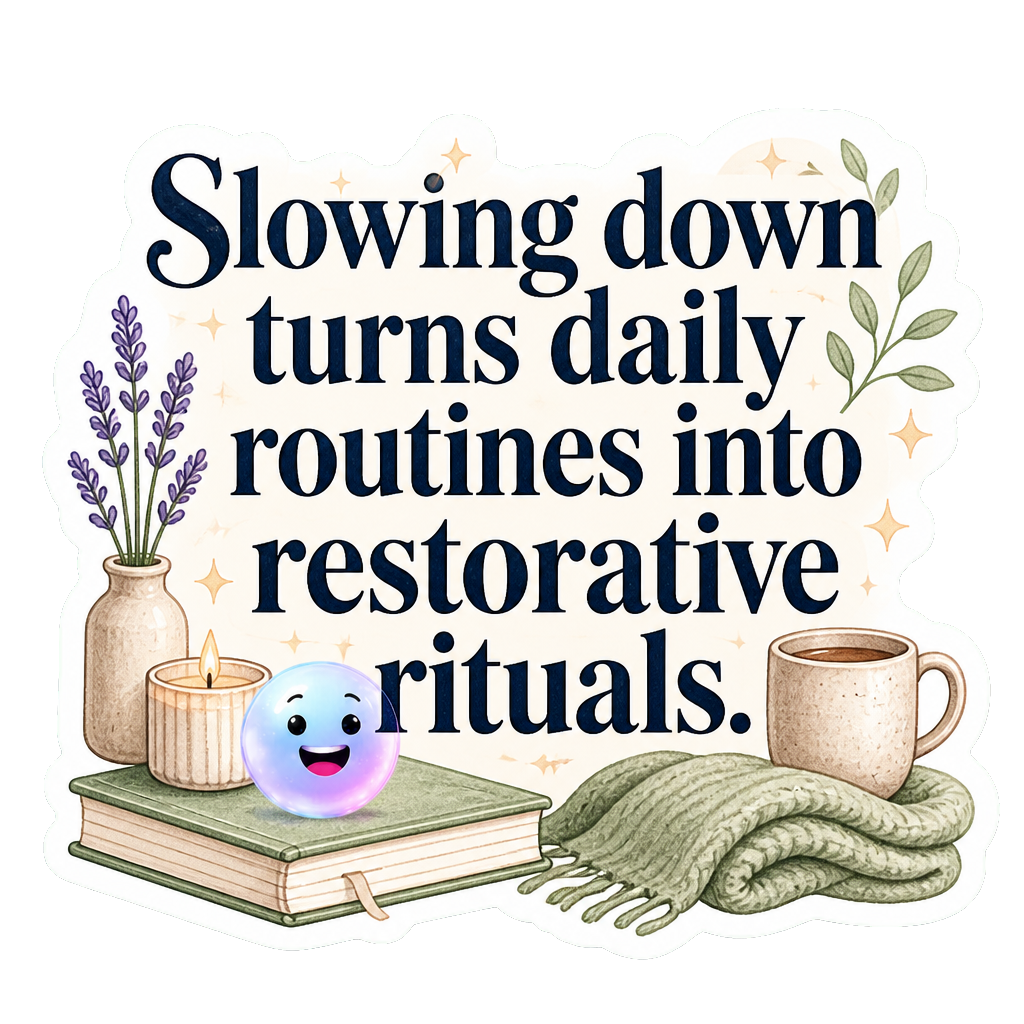 Slowing down turns daily routines into restorative rituals.