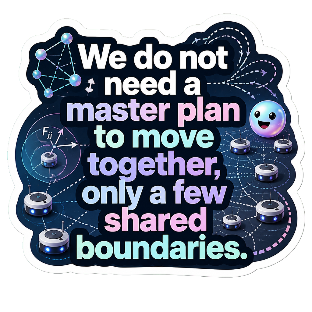 We do not need a master plan to move together, only a few shared boundaries.