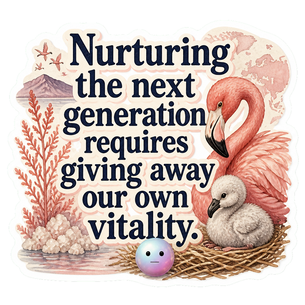 Nurturing the next generation requires giving away our own vitality.