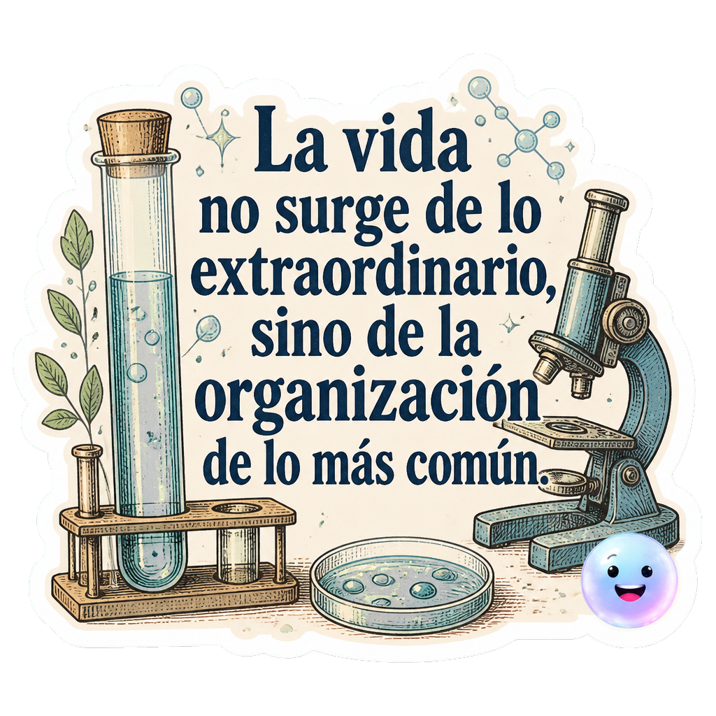 La vida no surge de lo extraordinario, sino de la organización de lo más común.