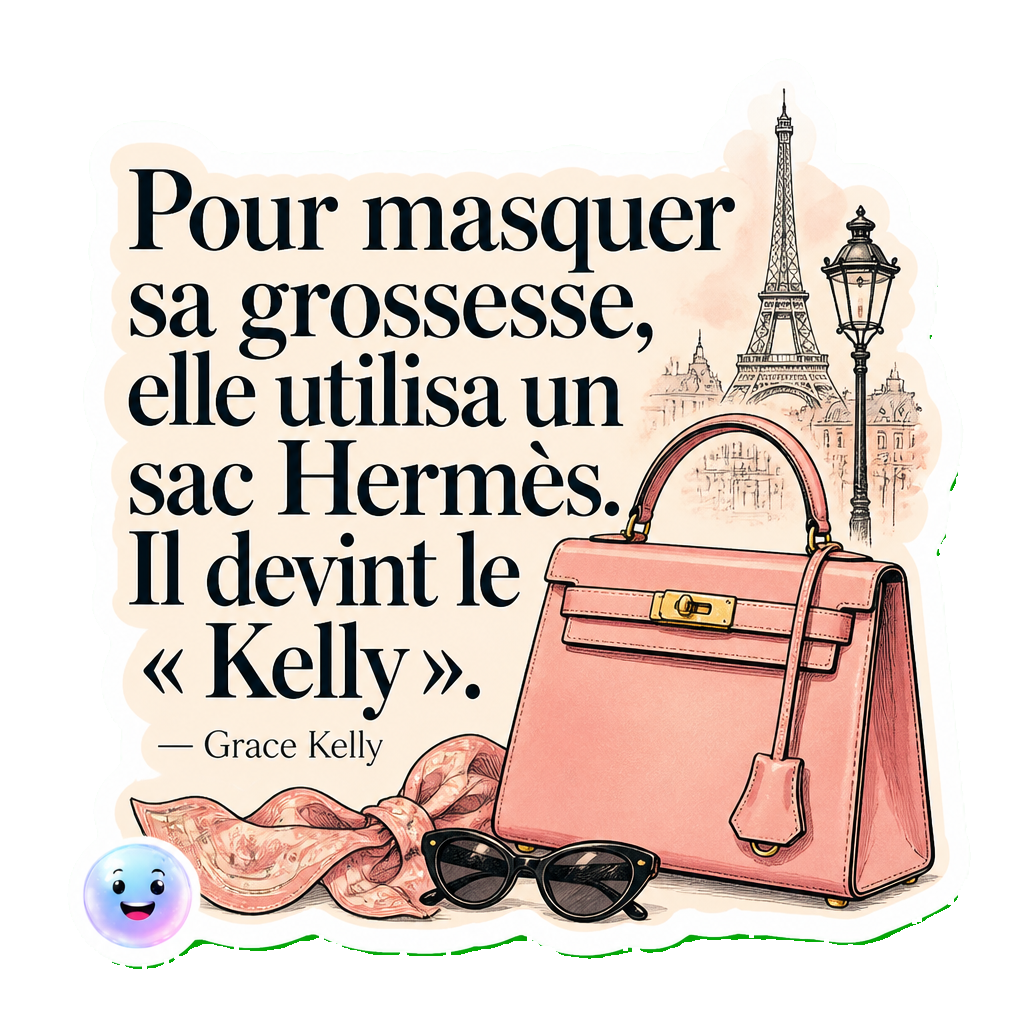 Pour masquer sa grossesse, elle utilisa un sac Hermès. Il devint le « Kelly ».