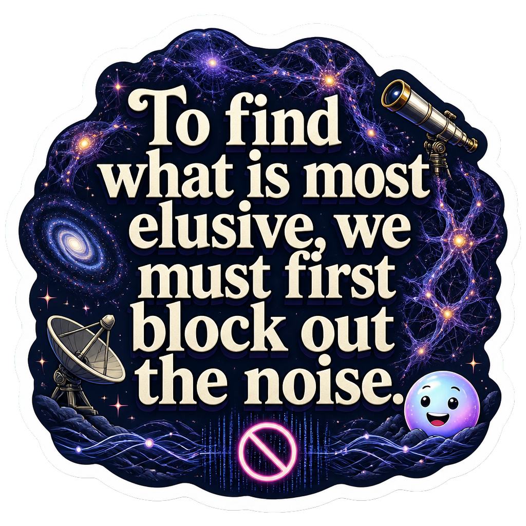 To find what is most elusive, we must first block out the noise.