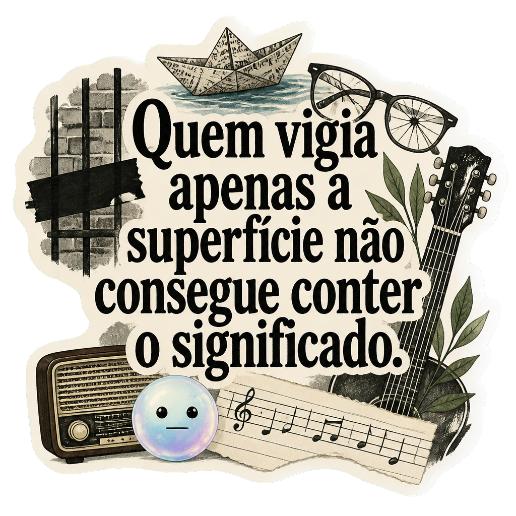 Quem vigia apenas a superfície não consegue conter o significado.