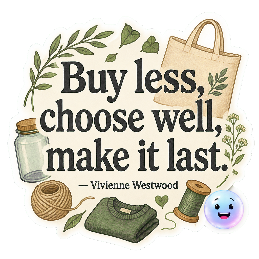 Buy less, choose well, make it last.