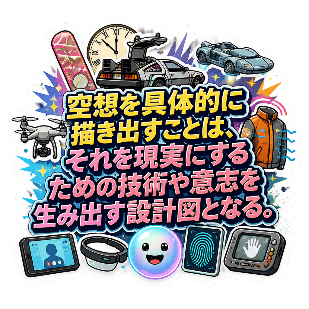 空想を具体的に描き出すことは、それを現実にするための技術や意志を生み出す設計図となる。