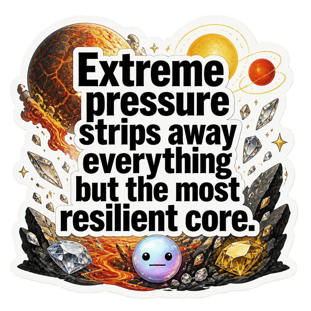 Extreme pressure strips away everything but the most resilient core.