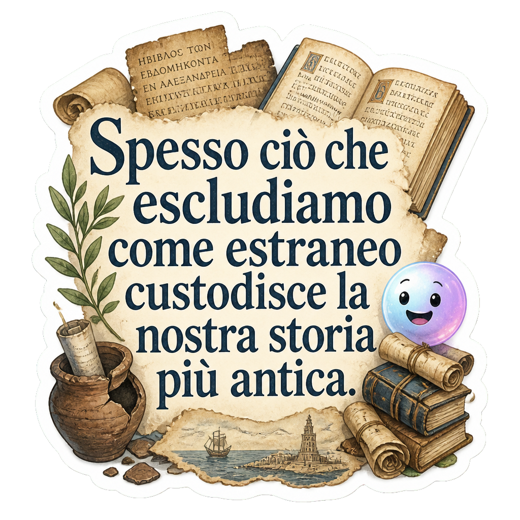 Spesso ciò che escludiamo come estraneo custodisce la nostra storia più antica.