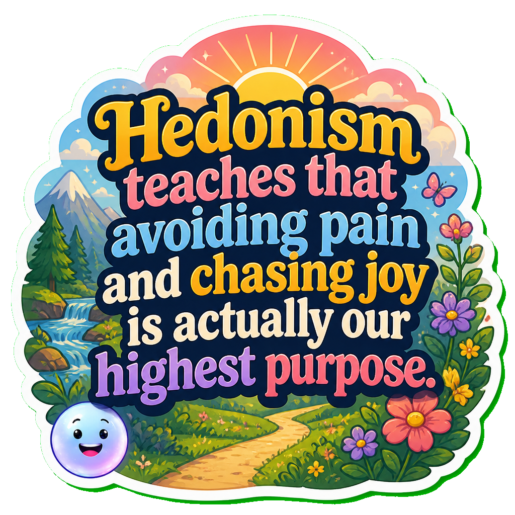 Hedonism teaches that avoiding pain and chasing joy is actually our highest purpose.