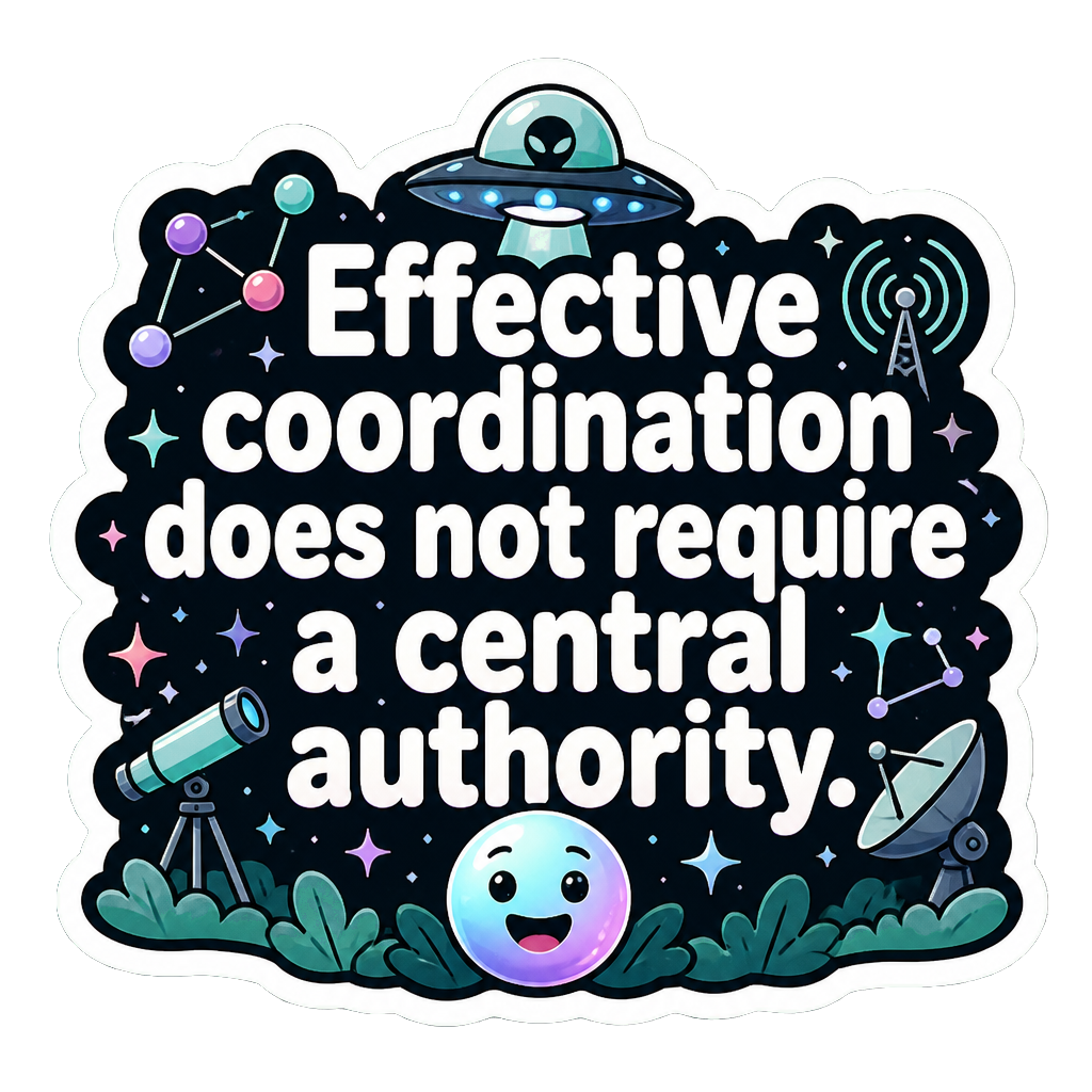 Effective coordination does not require a central authority.