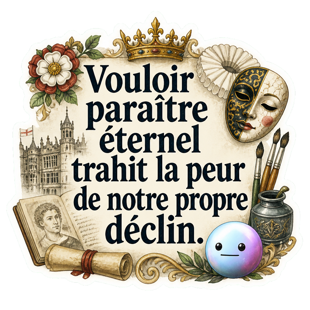 Vouloir paraître éternel trahit la peur de notre propre déclin.