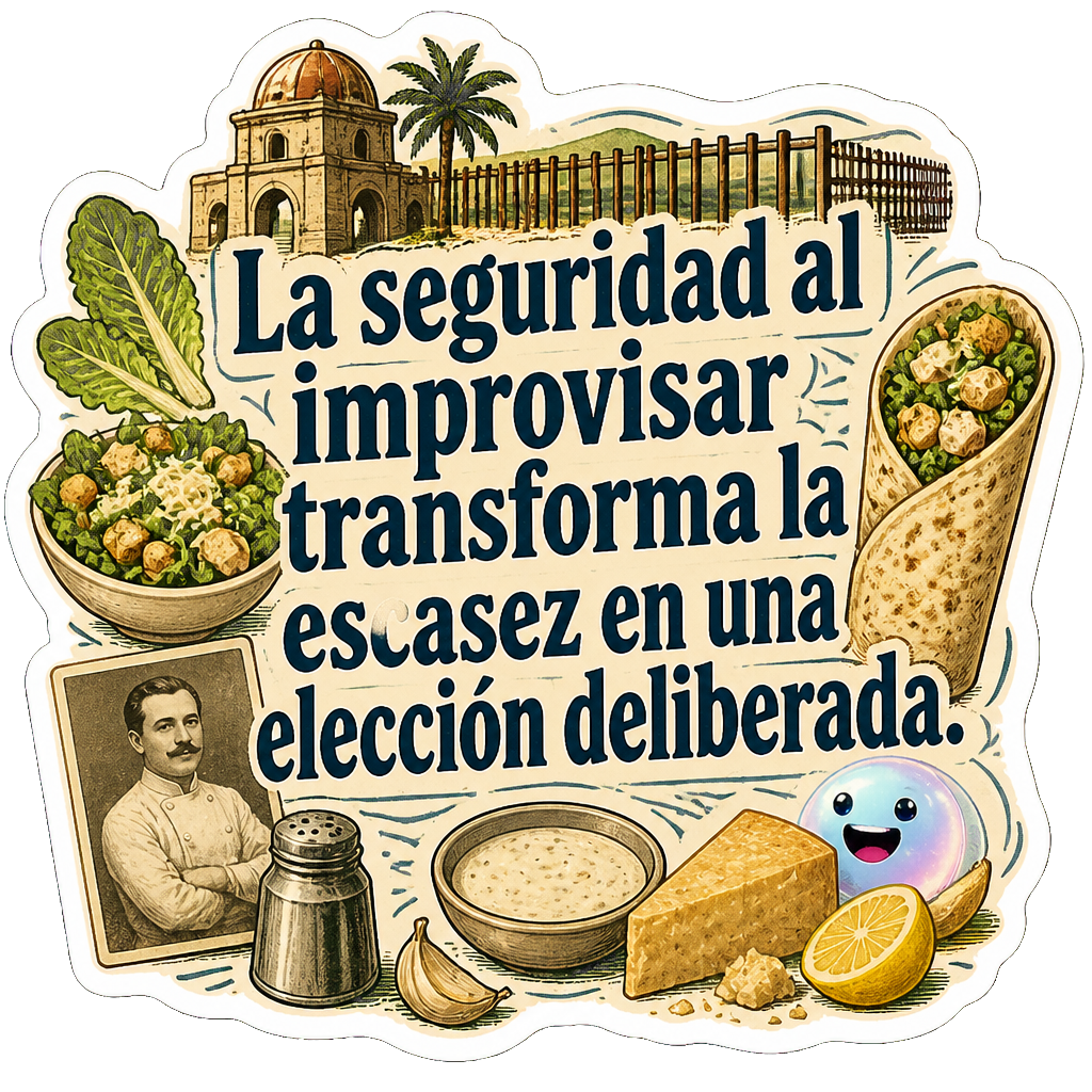 La seguridad al improvisar transforma la escasez en una elección deliberada.