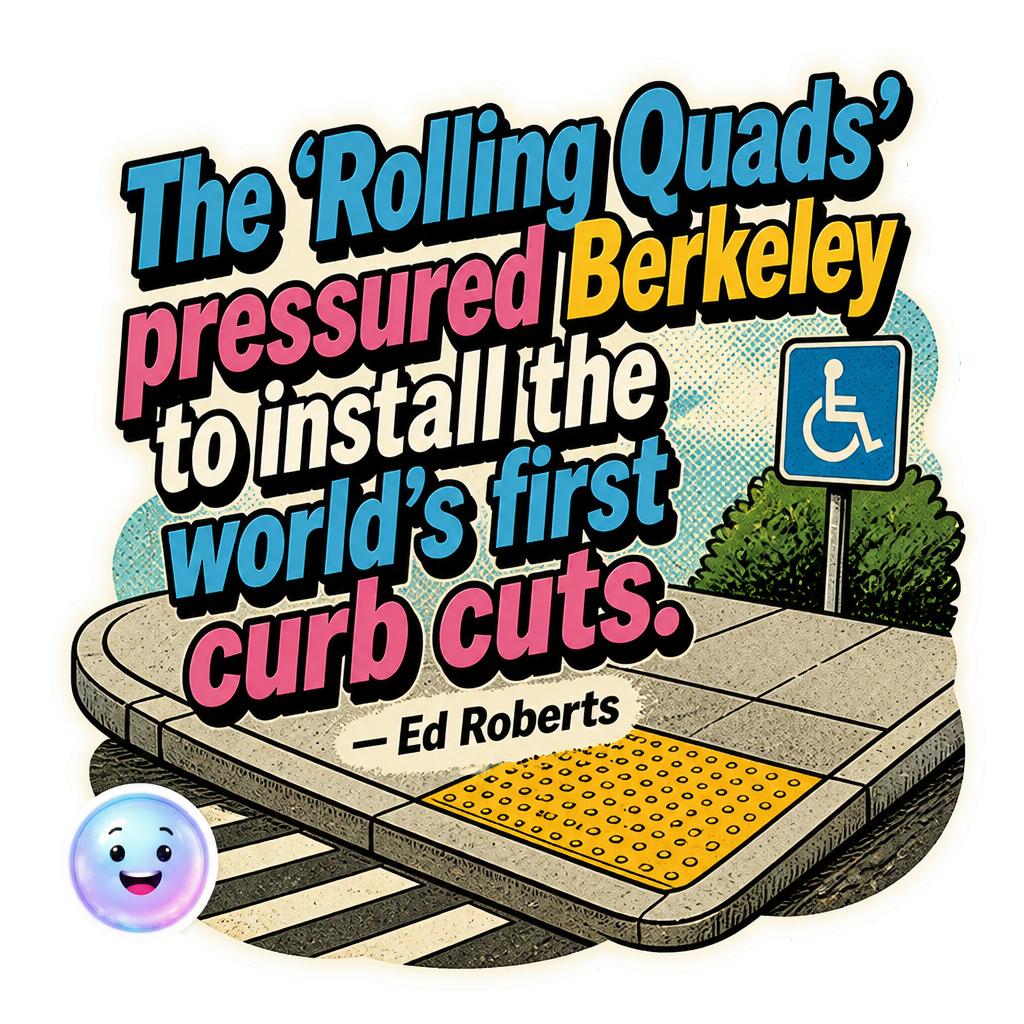 The 'Rolling Quads' pressured Berkeley to install the world's first curb cuts.