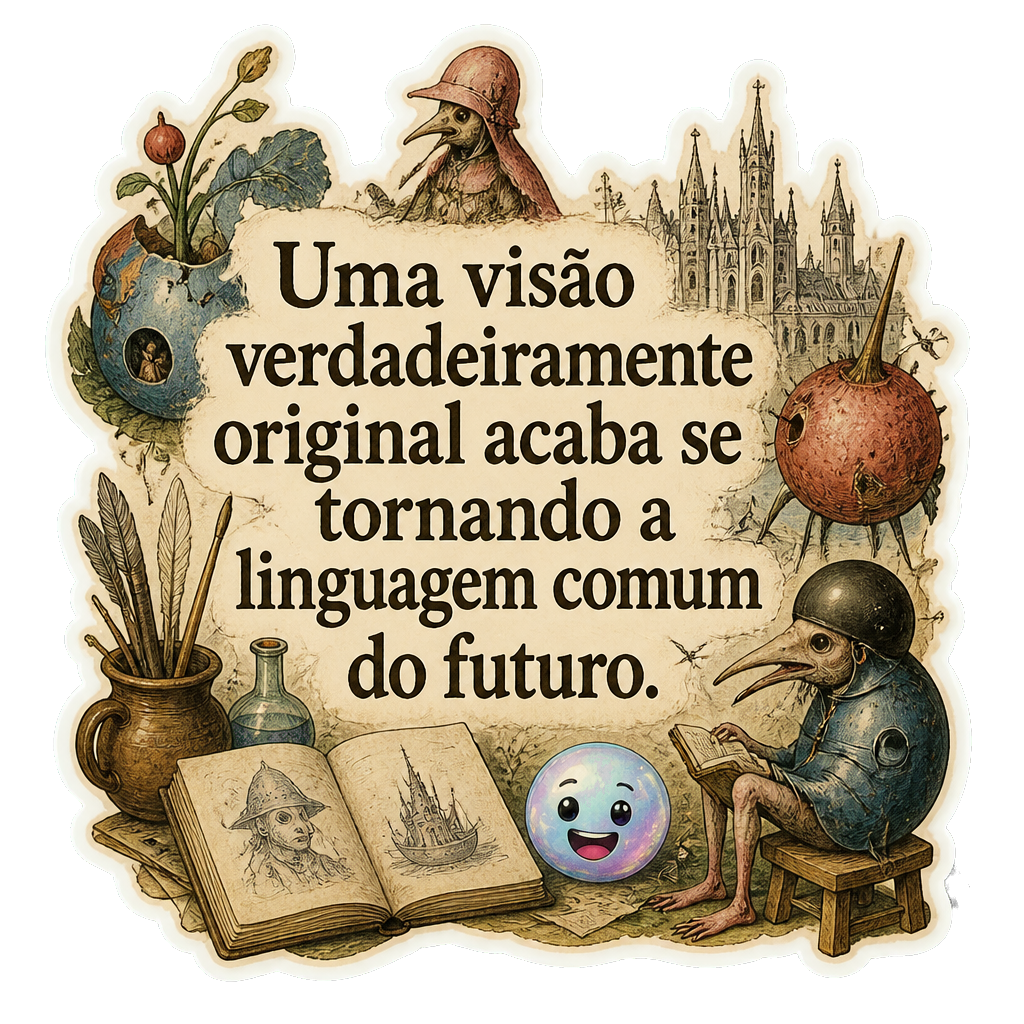 Uma visão verdadeiramente original acaba se tornando a linguagem comum do futuro.