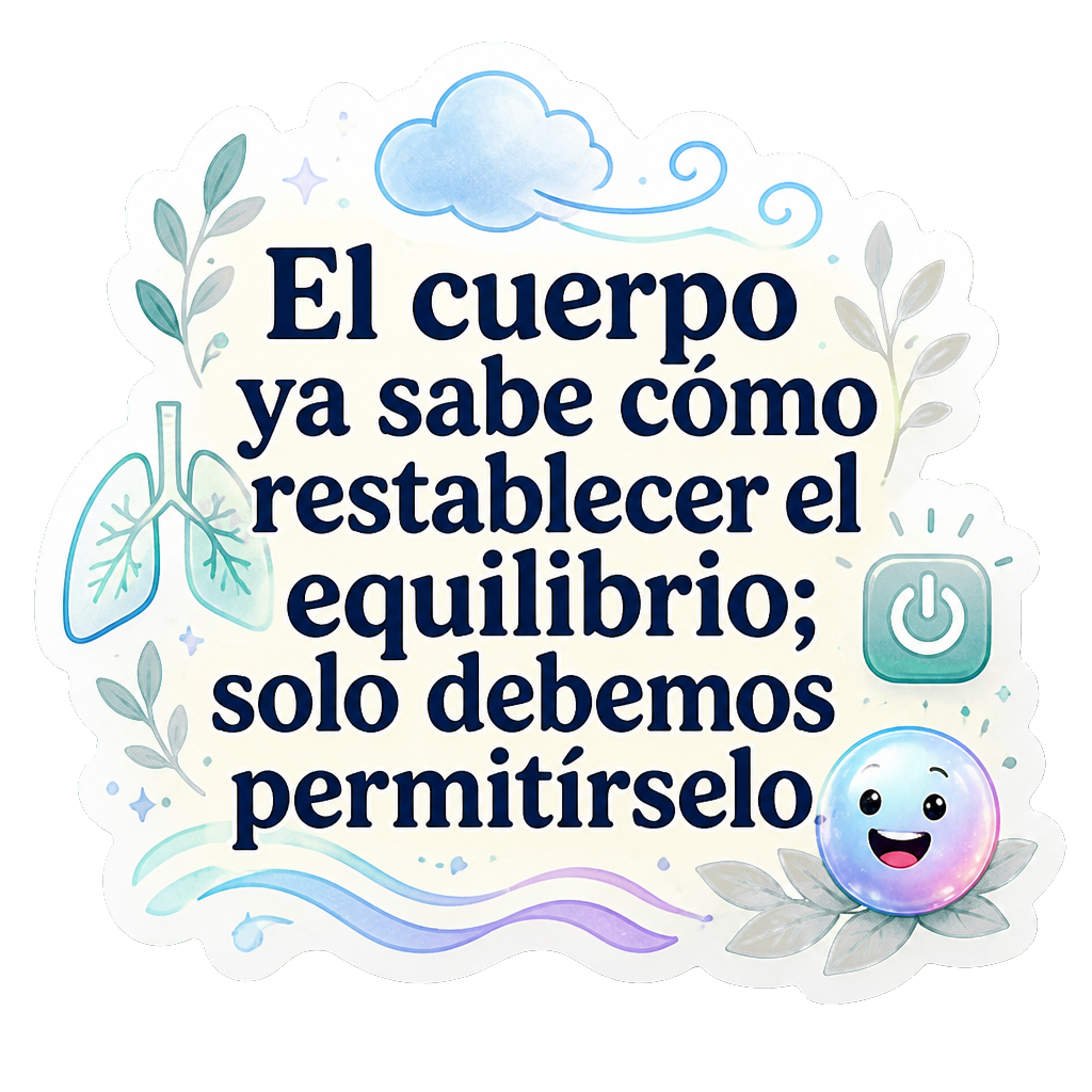 El cuerpo ya sabe cómo restablecer el equilibrio; solo debemos permitírselo.