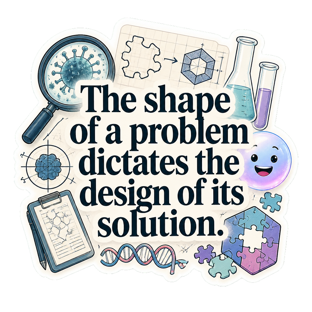 The shape of a problem dictates the design of its solution.