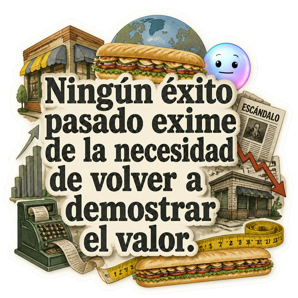 Ningún éxito pasado exime de la necesidad de volver a demostrar el valor.