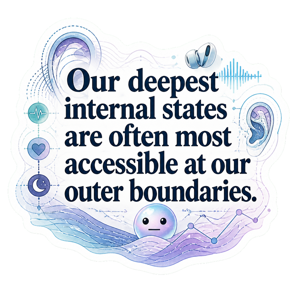 Our deepest internal states are often most accessible at our outer boundaries.