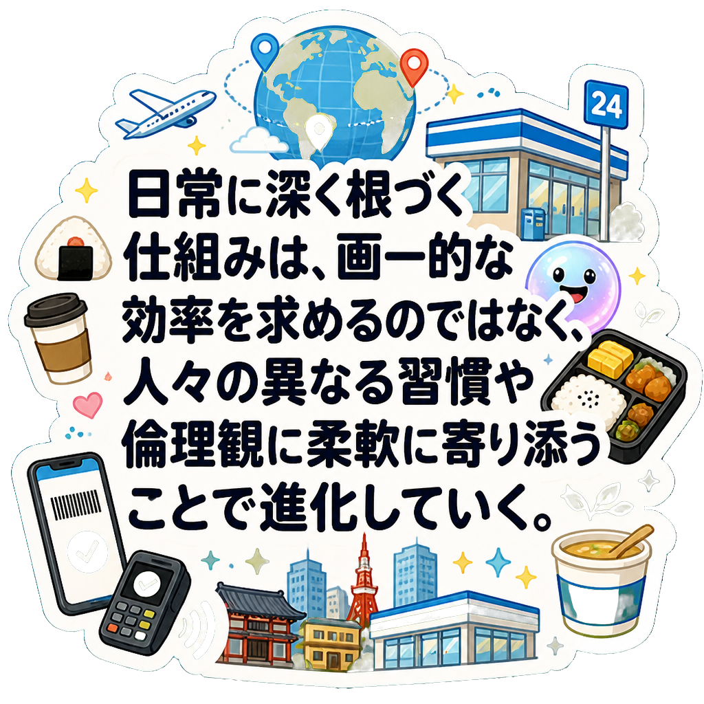 日常に深く根づく仕組みは、画一的な効率を求めるのではなく、人々の異なる習慣や倫理観に柔軟に寄り添うことで進化していく。