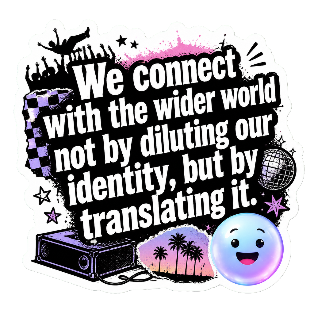We connect with the wider world not by diluting our identity, but by translating it.