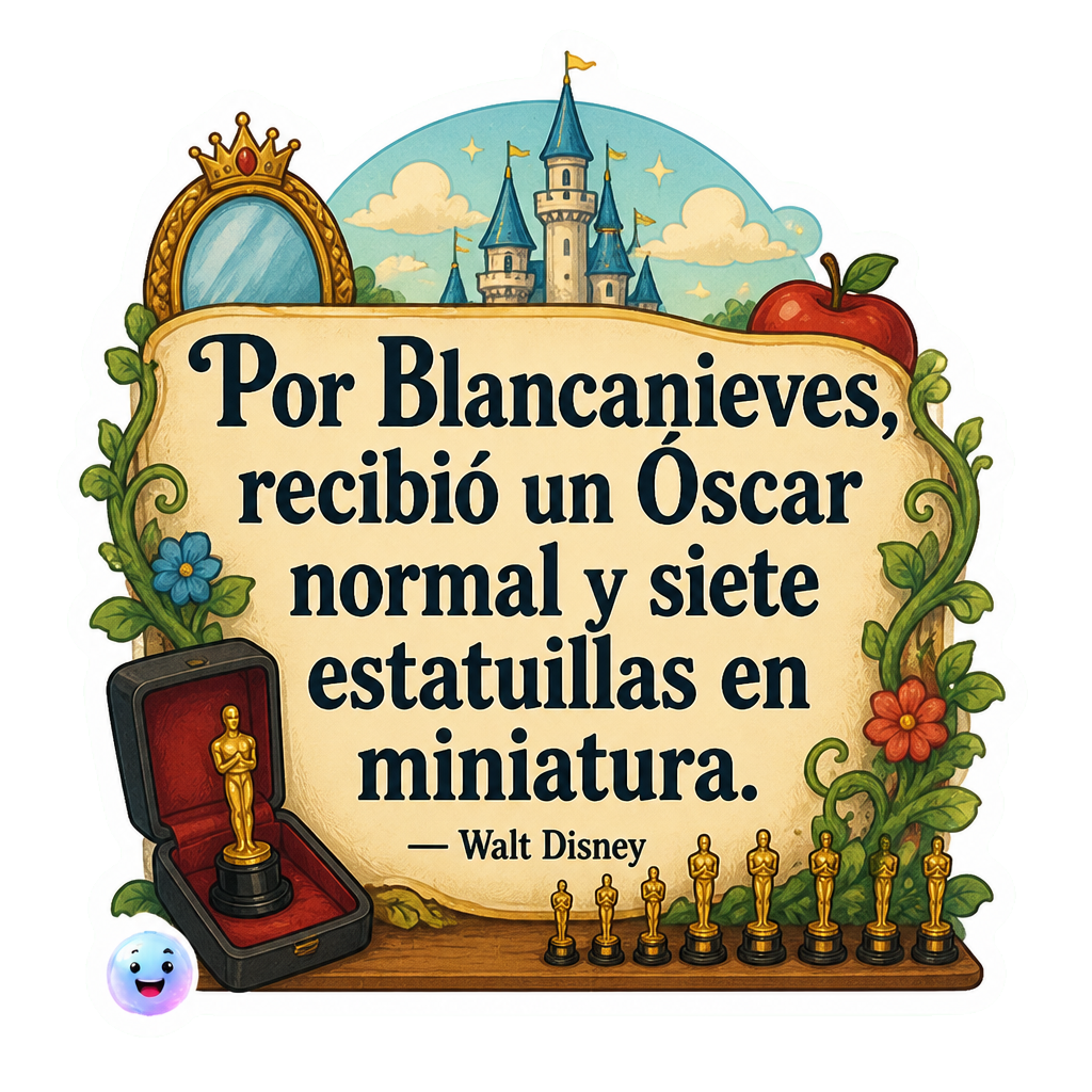 Por Blancanieves, recibió un Óscar normal y siete estatuillas en miniatura.
