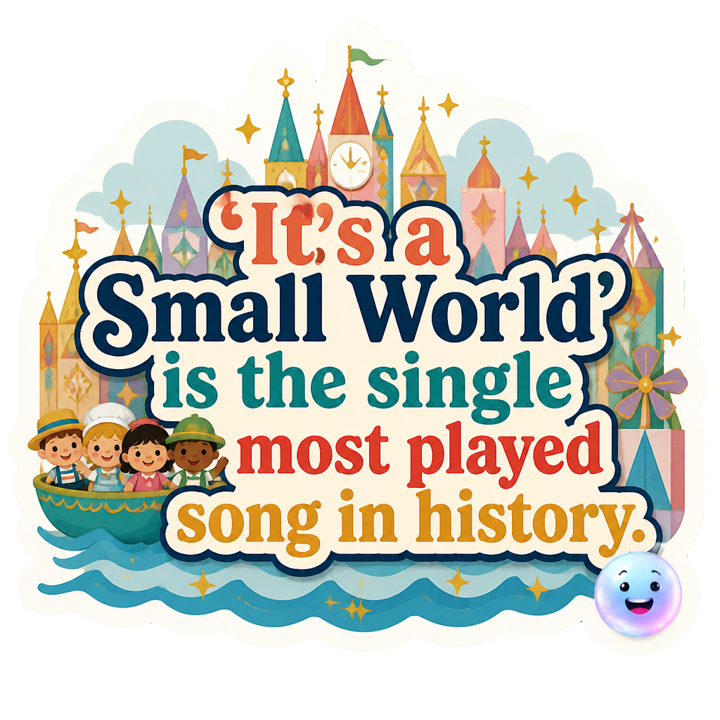 'It's a Small World' is the single most played song in history.