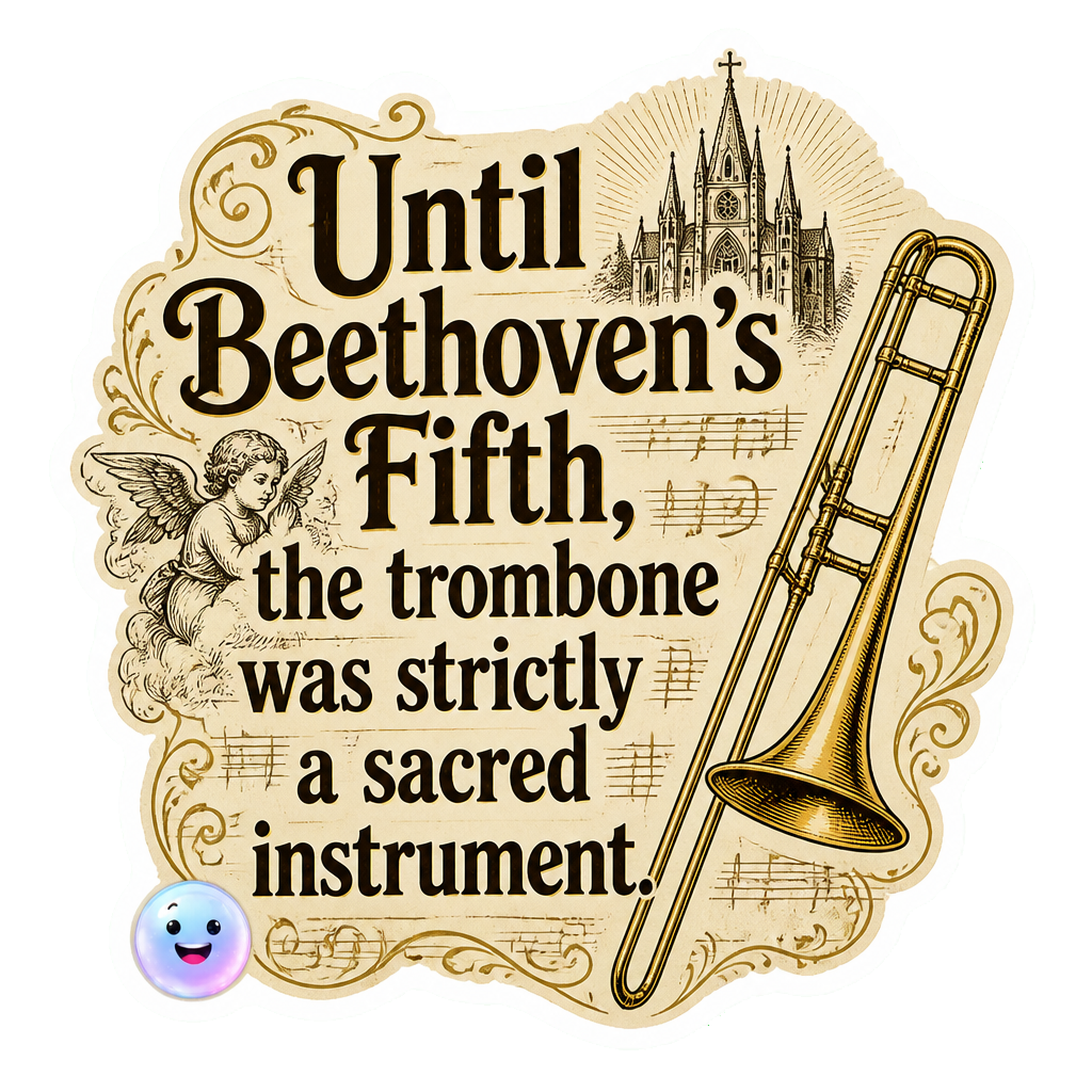 Until Beethoven's Fifth, the trombone was strictly a sacred instrument.