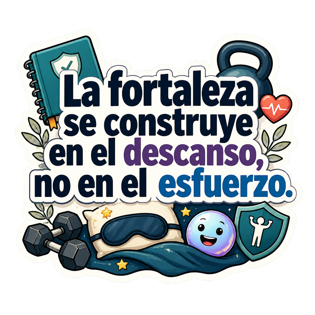 La fortaleza se construye en el descanso, no en el esfuerzo.