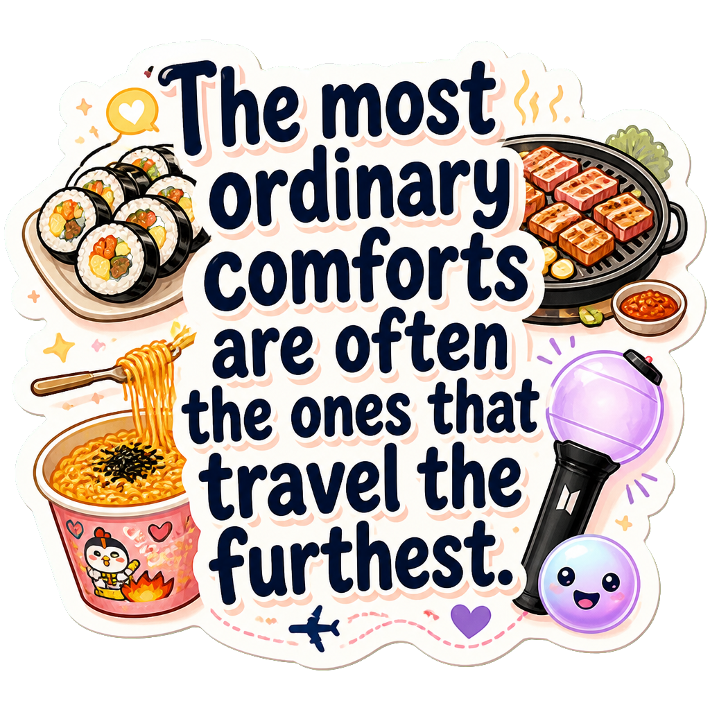 The most ordinary comforts are often the ones that travel the furthest.
