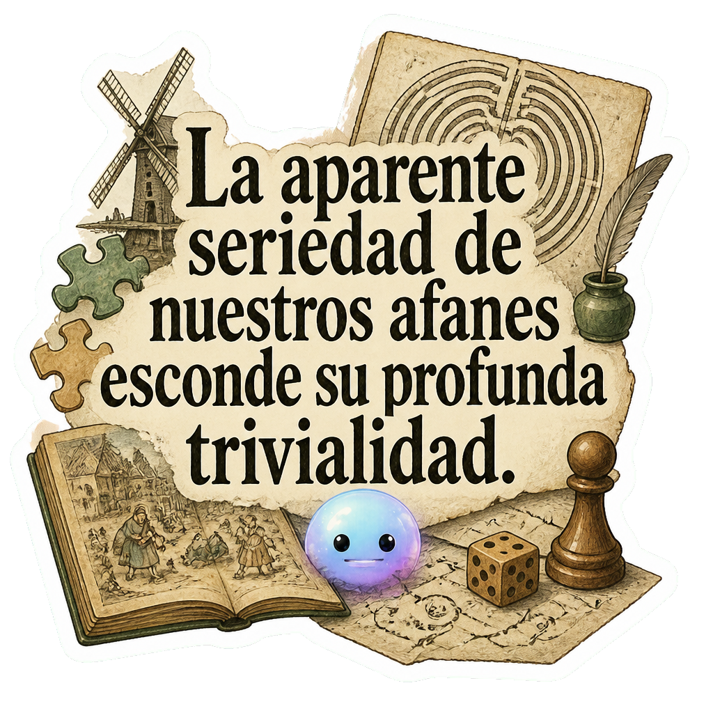 La aparente seriedad de nuestros afanes esconde su profunda trivialidad.
