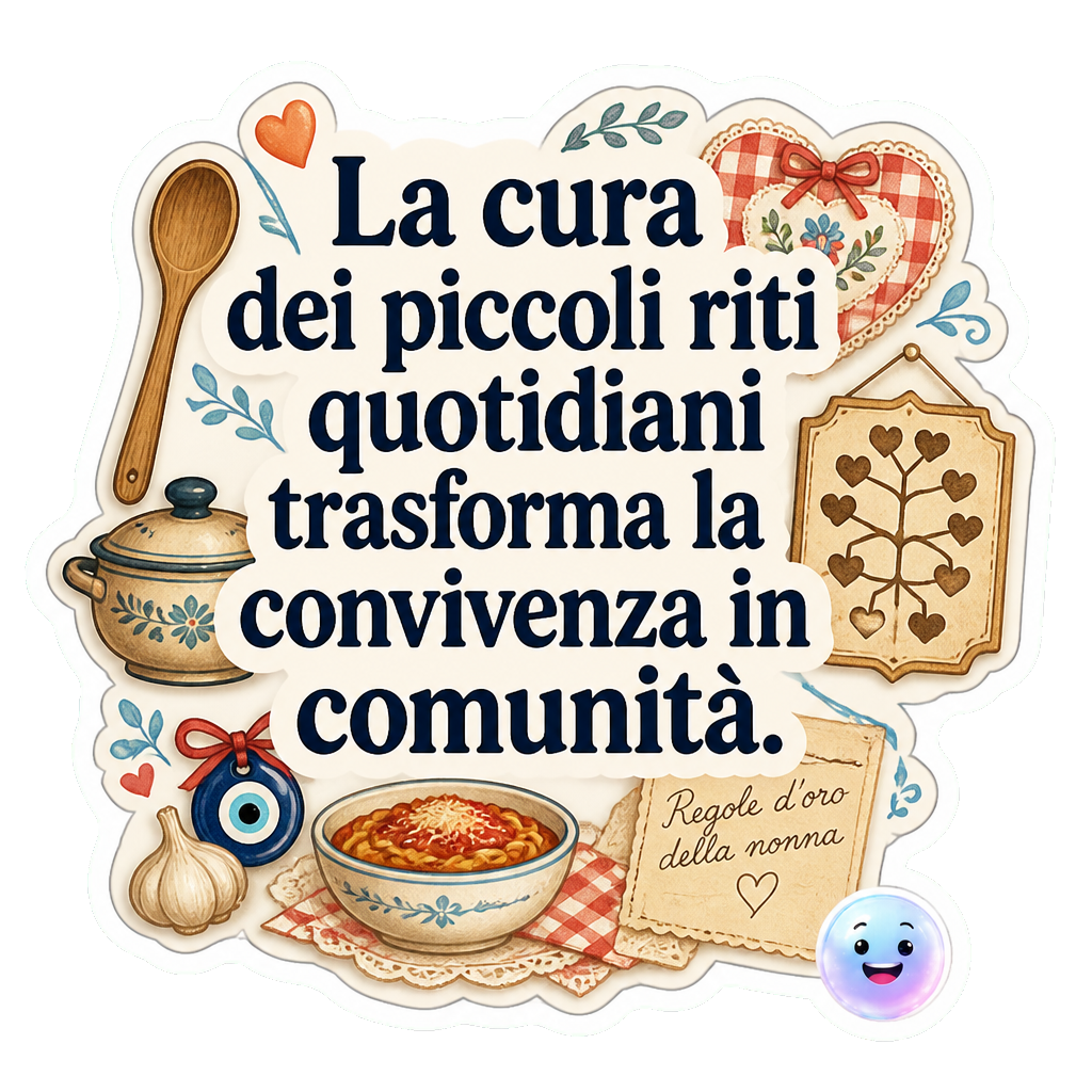 La cura dei piccoli riti quotidiani trasforma la convivenza in comunità.