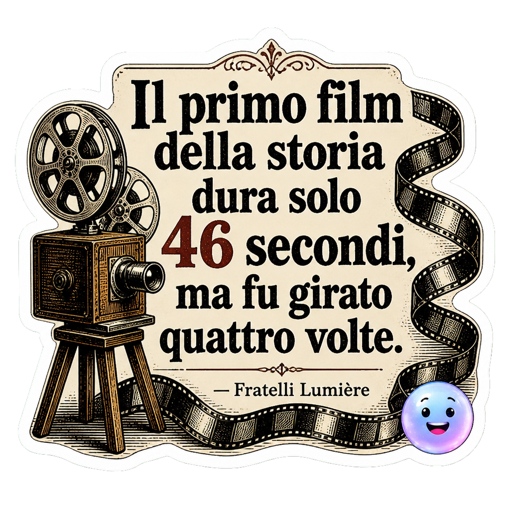 Il primo film della storia dura solo 46 secondi, ma fu girato quattro volte.