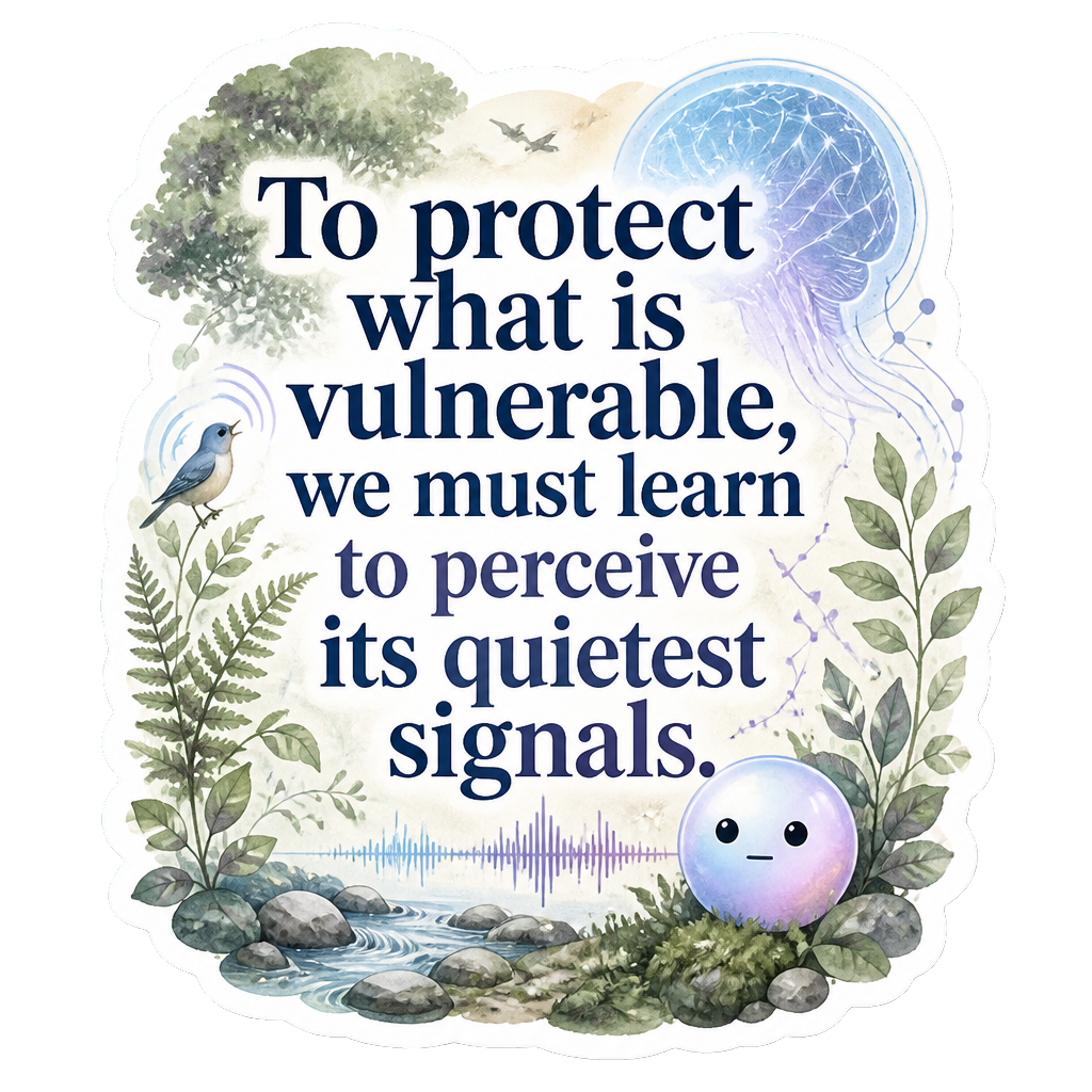 To protect what is vulnerable, we must learn to perceive its quietest signals.