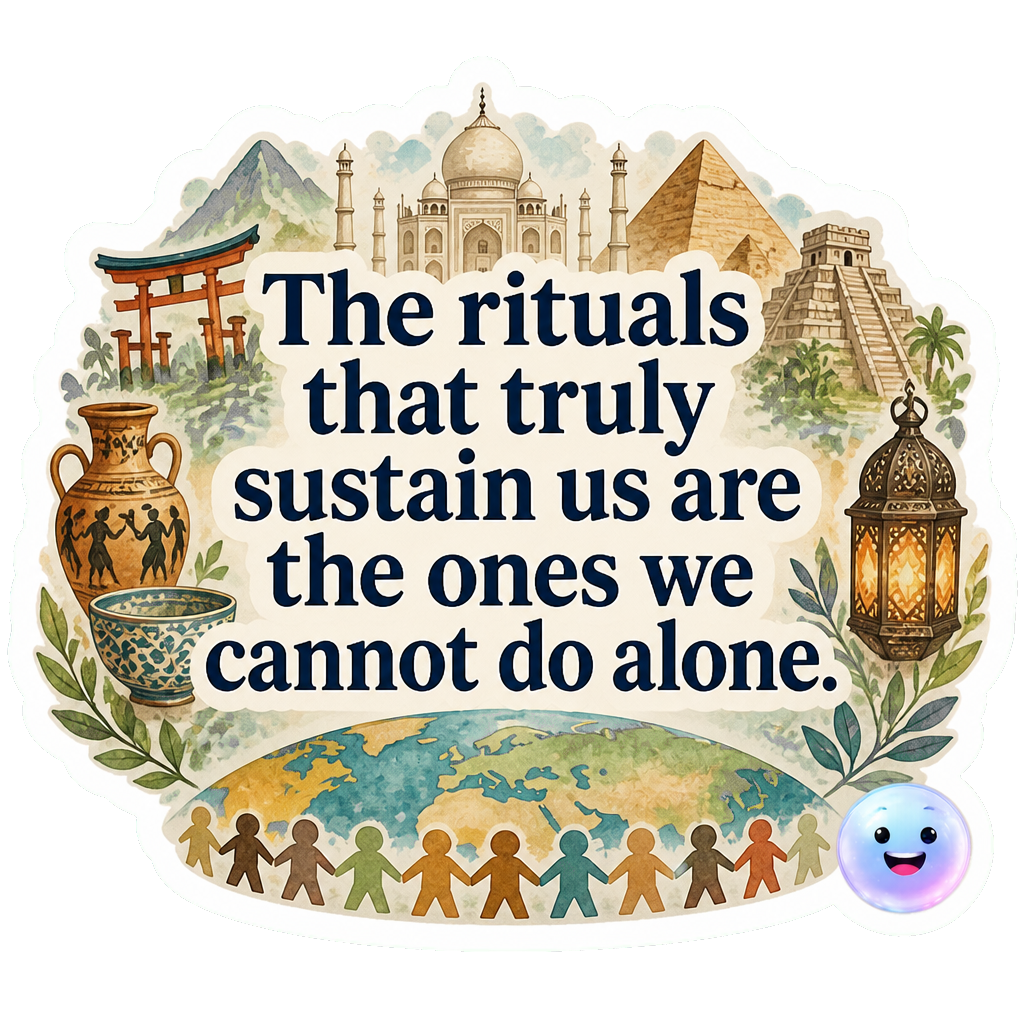 The rituals that truly sustain us are the ones we cannot do alone.