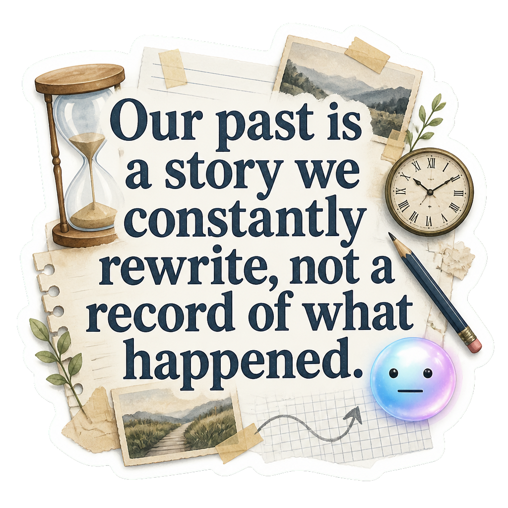 Our past is a story we constantly rewrite, not a record of what happened.