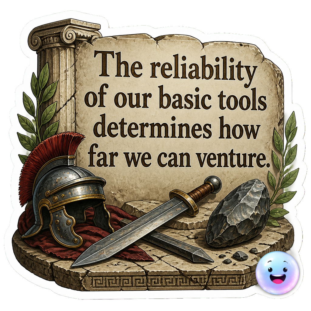 The reliability of our basic tools determines how far we can venture.