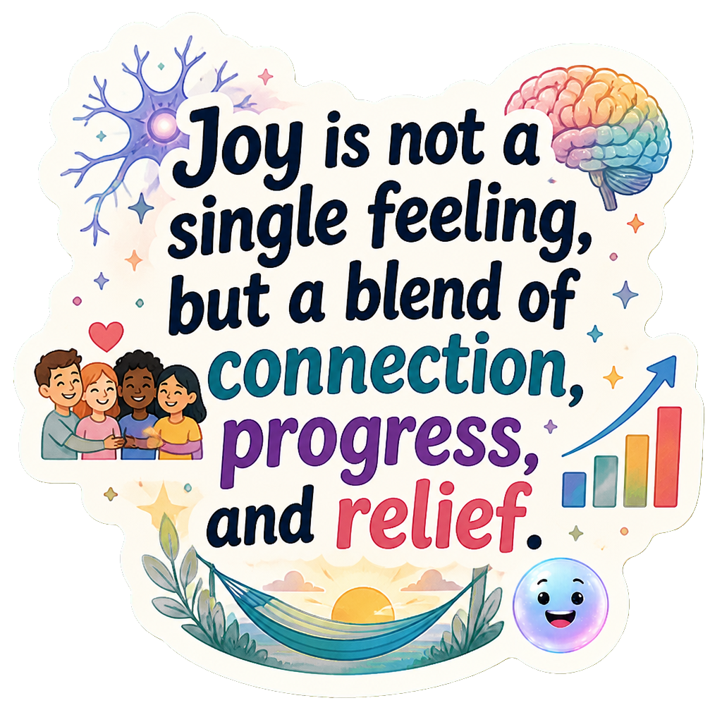 Joy is not a single feeling, but a blend of connection, progress, and relief.