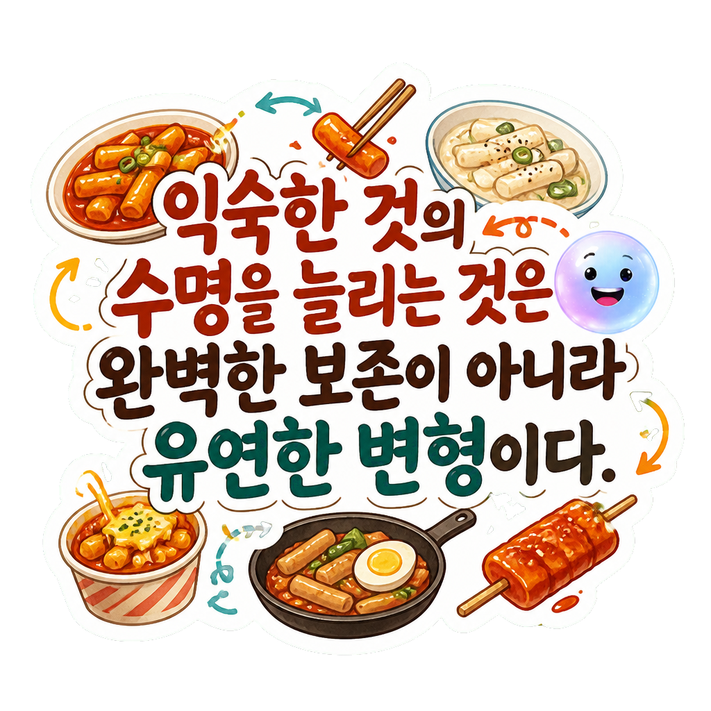 익숙한 것의 수명을 늘리는 것은 완벽한 보존이 아니라 유연한 변형이다.