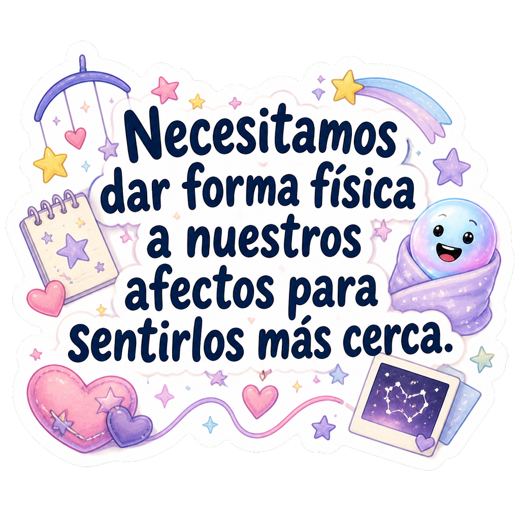 Necesitamos dar forma física a nuestros afectos para sentirlos más cerca.