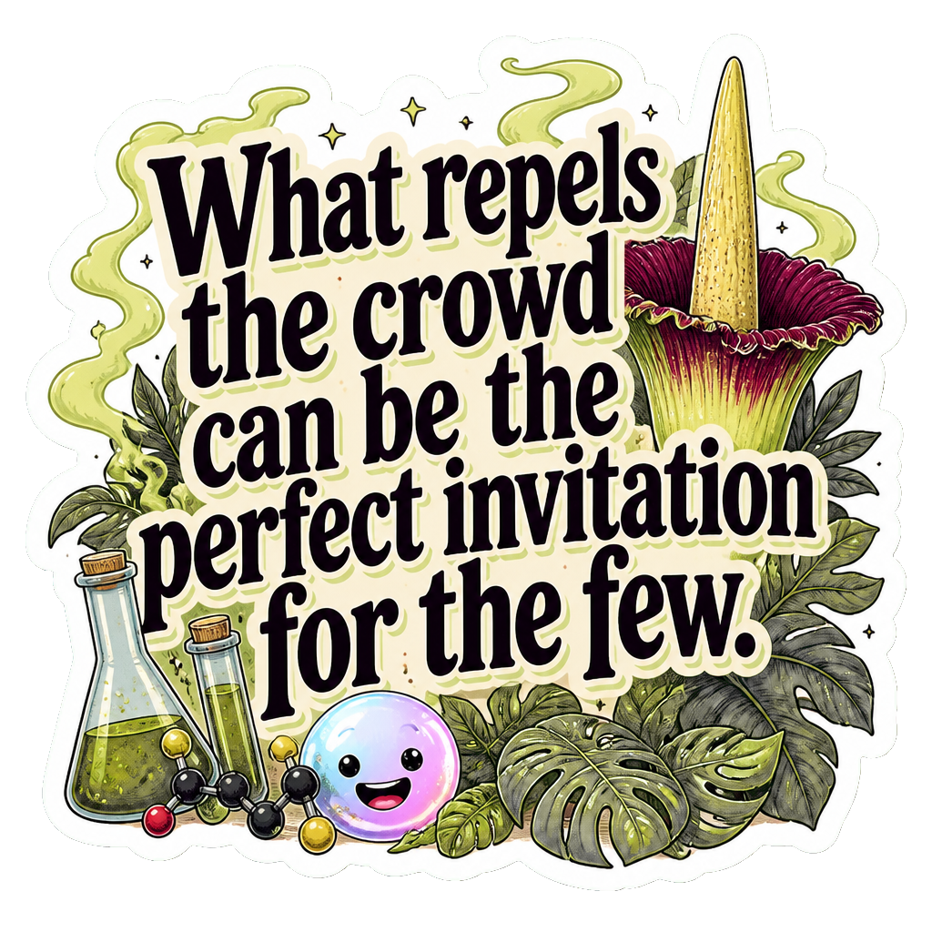 What repels the crowd can be the perfect invitation for the few.