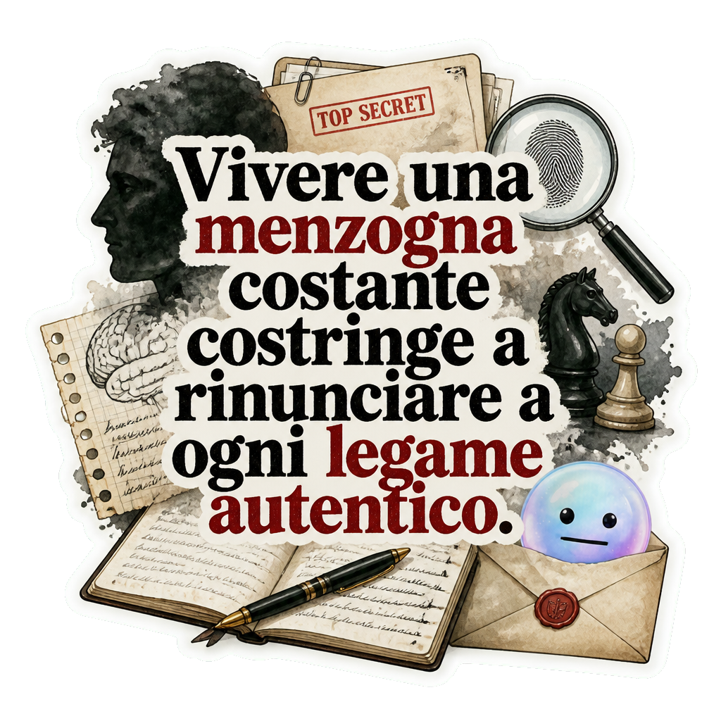 Vivere una menzogna costante costringe a rinunciare a ogni legame autentico.