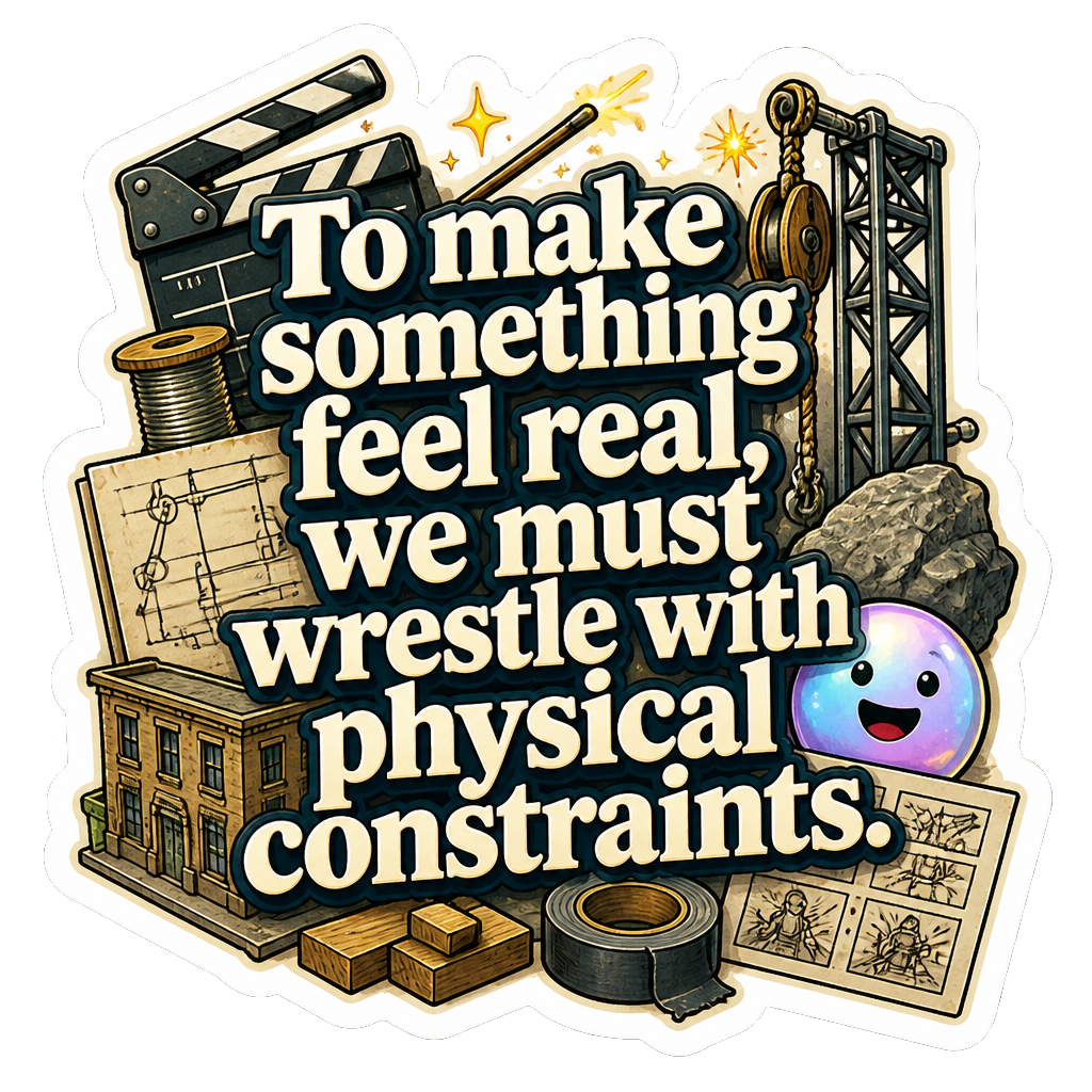 To make something feel real, we must wrestle with physical constraints.